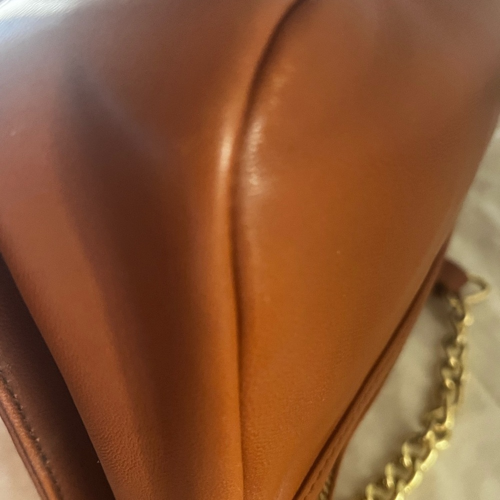 Chic Brown Quilted Clutch with Gold Accents - Picture 11 of 13